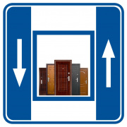 Подъем входной двери на лифте