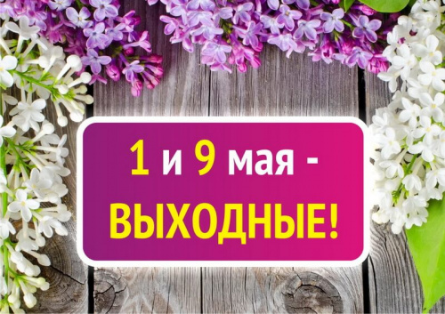 Поздравляем с майскими праздниками!